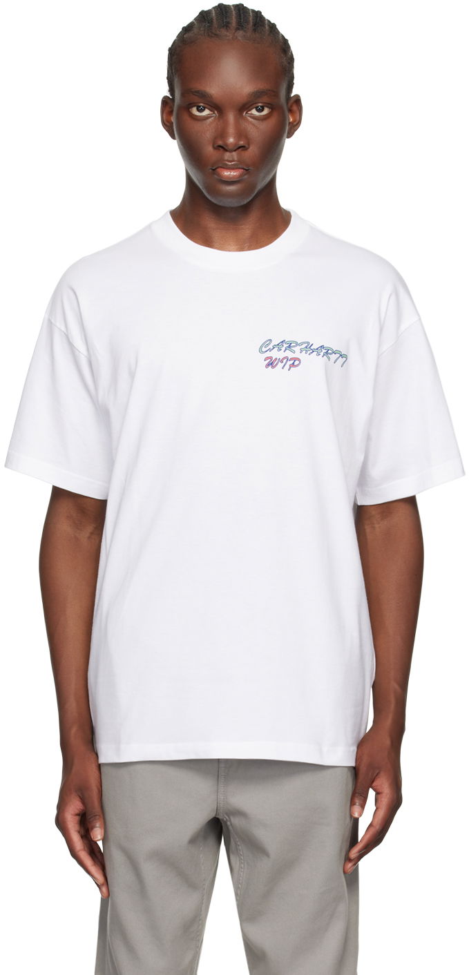 T-paita Carhartt WIP Gelato Logo-Print T-Shirt Valkoinen | I033668