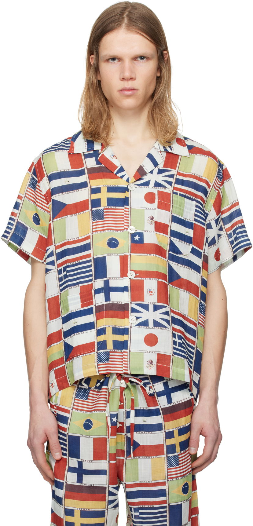 Paita Bode Bode International Short Sleeve Shirt Monivärinen | MRS25SH018
