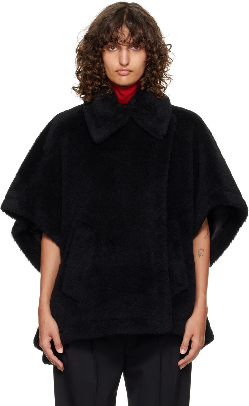 Takit Max Mara Max Mara Tebe1 Faux Fur Cape Musta | 2524736122600