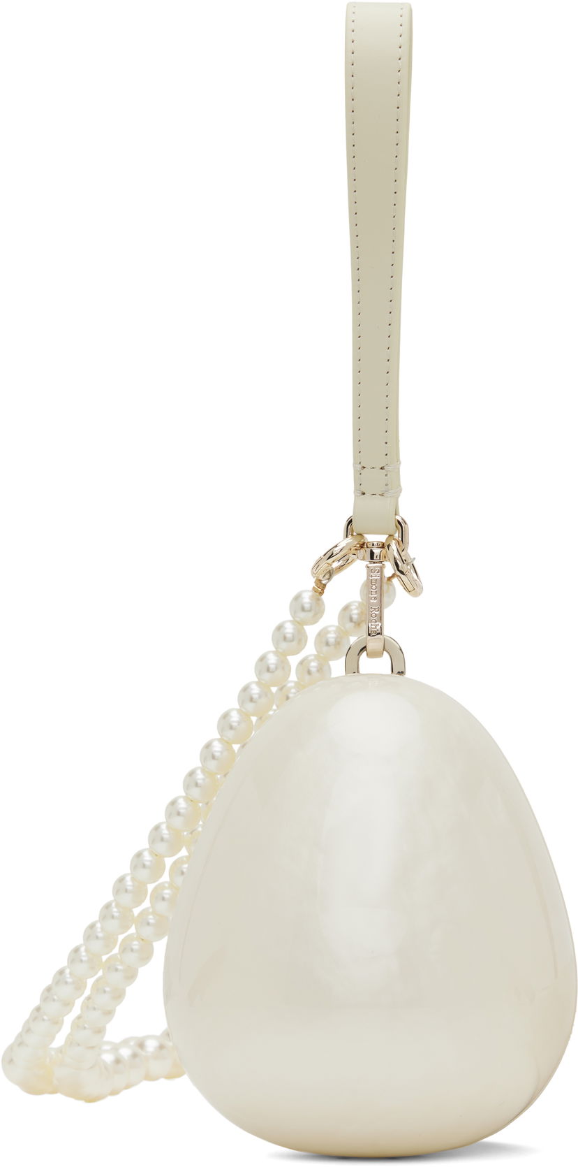 Käsilaukku Simone Rocha Simone Rocha Micro Pearl Egg Shaped Bag Valkoinen | BAG110B 0773