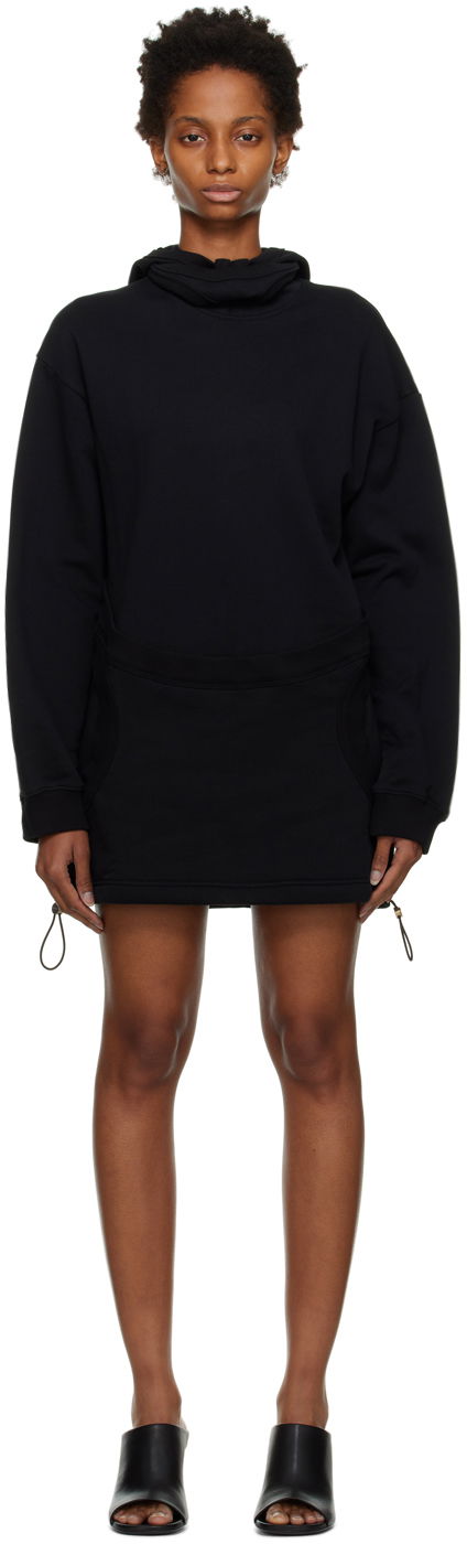 Huppari Dion Lee Interlock Mask Hoodie Dress Musta | C3079F22
