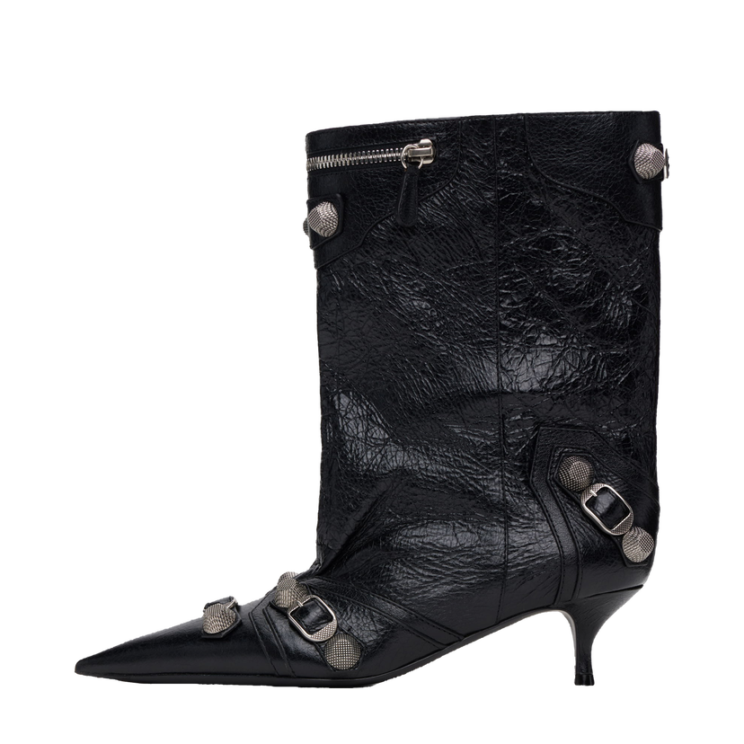 Tennarit ja kengät Balenciaga Leather Ankle Boots with Metal Studs Musta | 802082 WAD4E