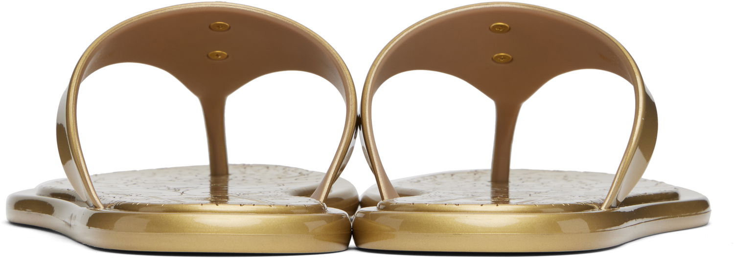 Asusteet Versace Versace Alia Metallic Flat Sandals Metallinen | 1016248_1A14478, 1