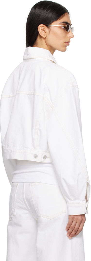 Takki AGOLDE AGOLDE Palmer Cropped Denim Jacket Valkoinen | A5047-1183, 2
