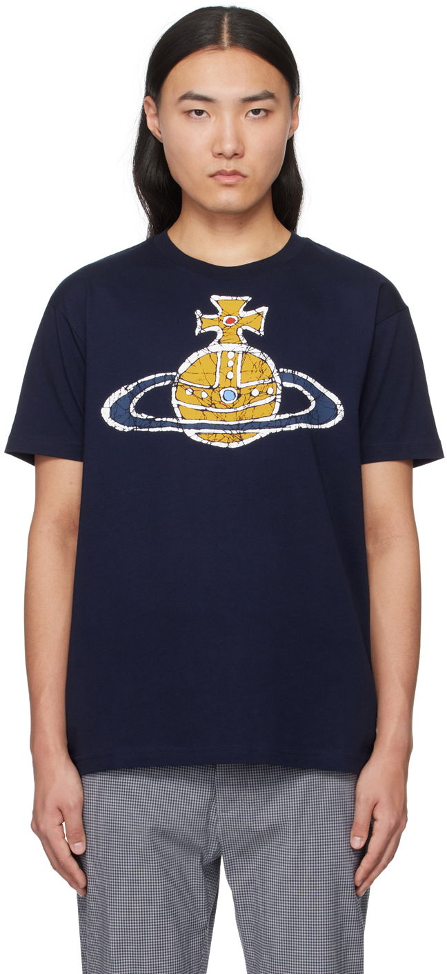 T-paita Vivienne Westwood Time Machine T-Shirt Tummansininen | 3G01001L-J001M-