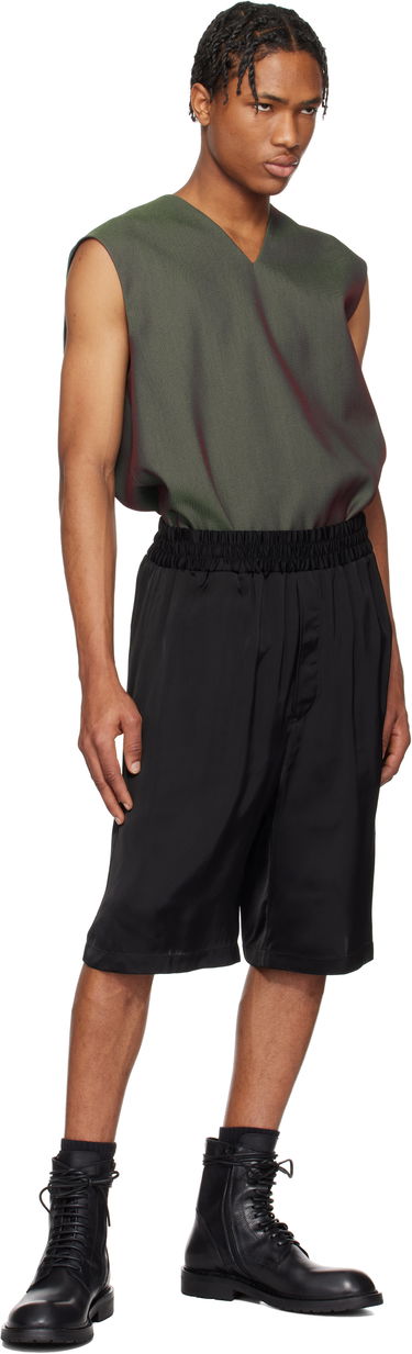 Shortsit Jil Sander Jil Sander Fluid Viscose Shorts Musta | J23KA0108_J65022, 3