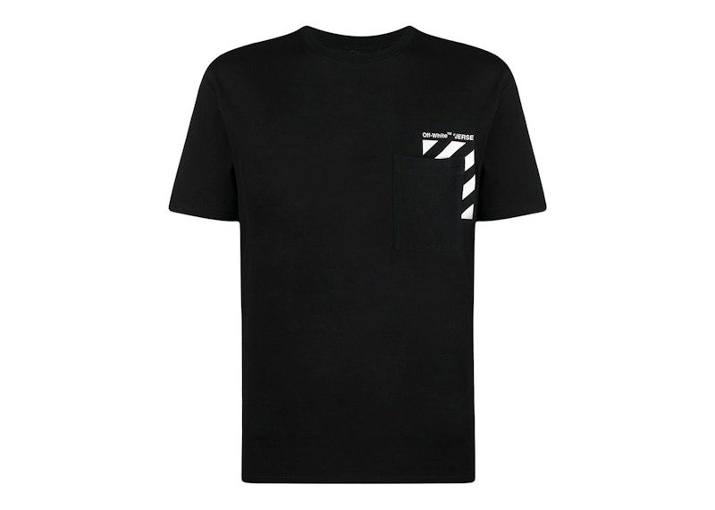 T-paita Off-White Diag-Stripe Pocket T-Shirt Musta | OMAA128C99JER0011001
