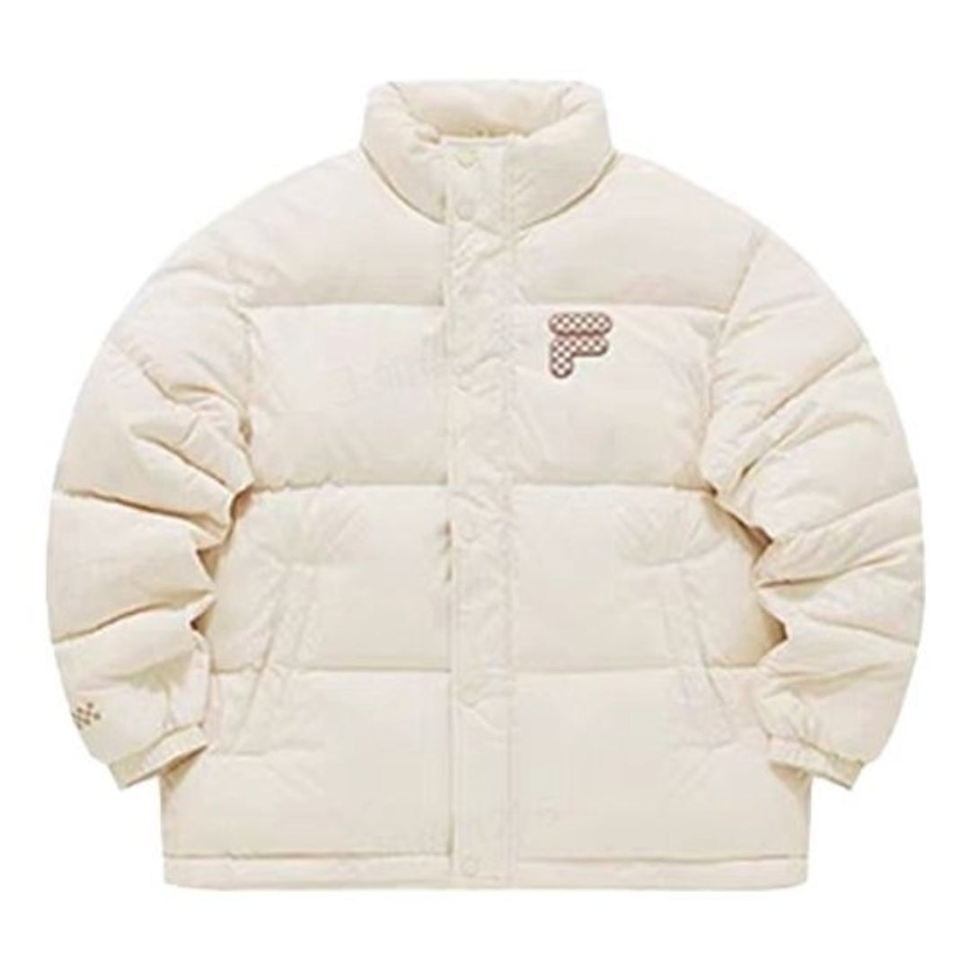 Puffer takki FILA Fusion Logo Printed Down Jacket Valkoinen | T11U343904F-BG, 0