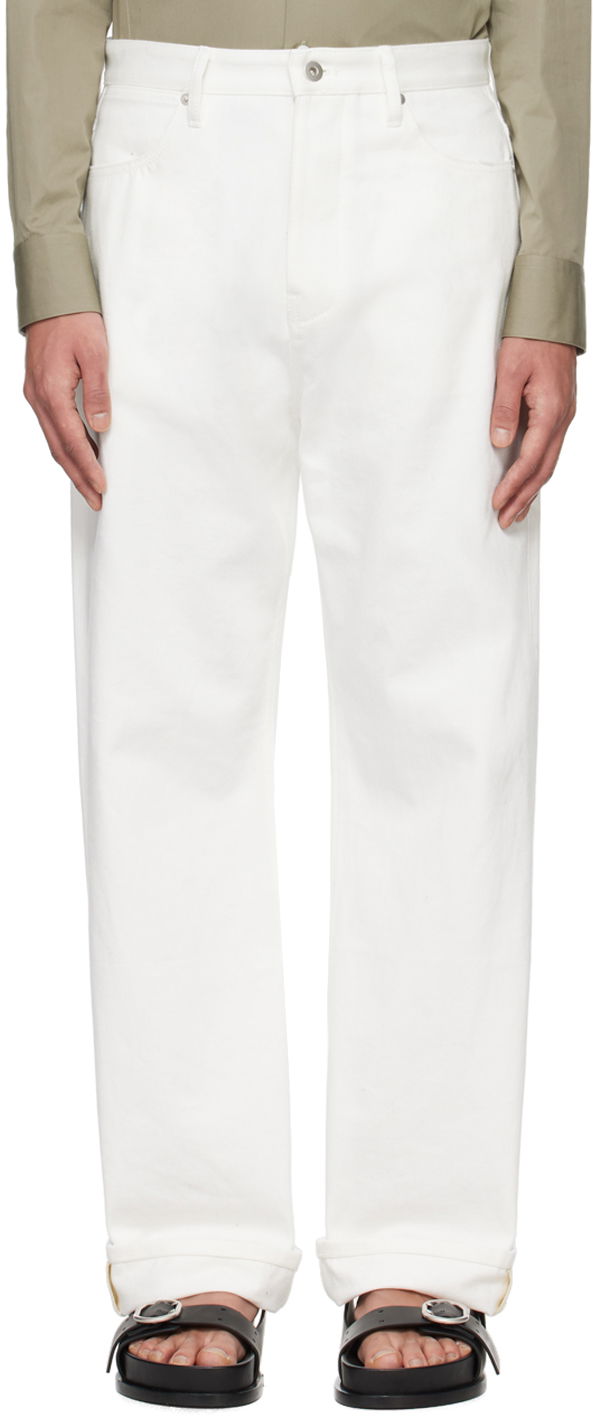 Jeans Jil Sander Twisted Jeans Valkoinen | J23KA0102_J46544