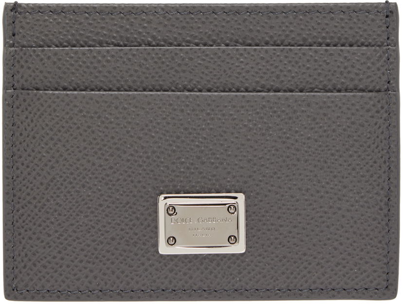 Lompakko Dolce & Gabbana Black Logo Plaque Card Holder Musta | BP0330AG219