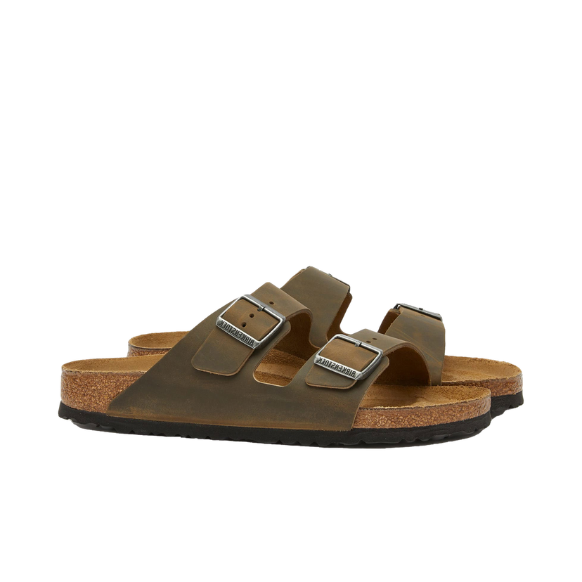 Tennarit ja kengät Birkenstock Arizona in Faded Khaki Oiled Leather, Size UK 2.5 | END. Clothing Ruskea | 1027039