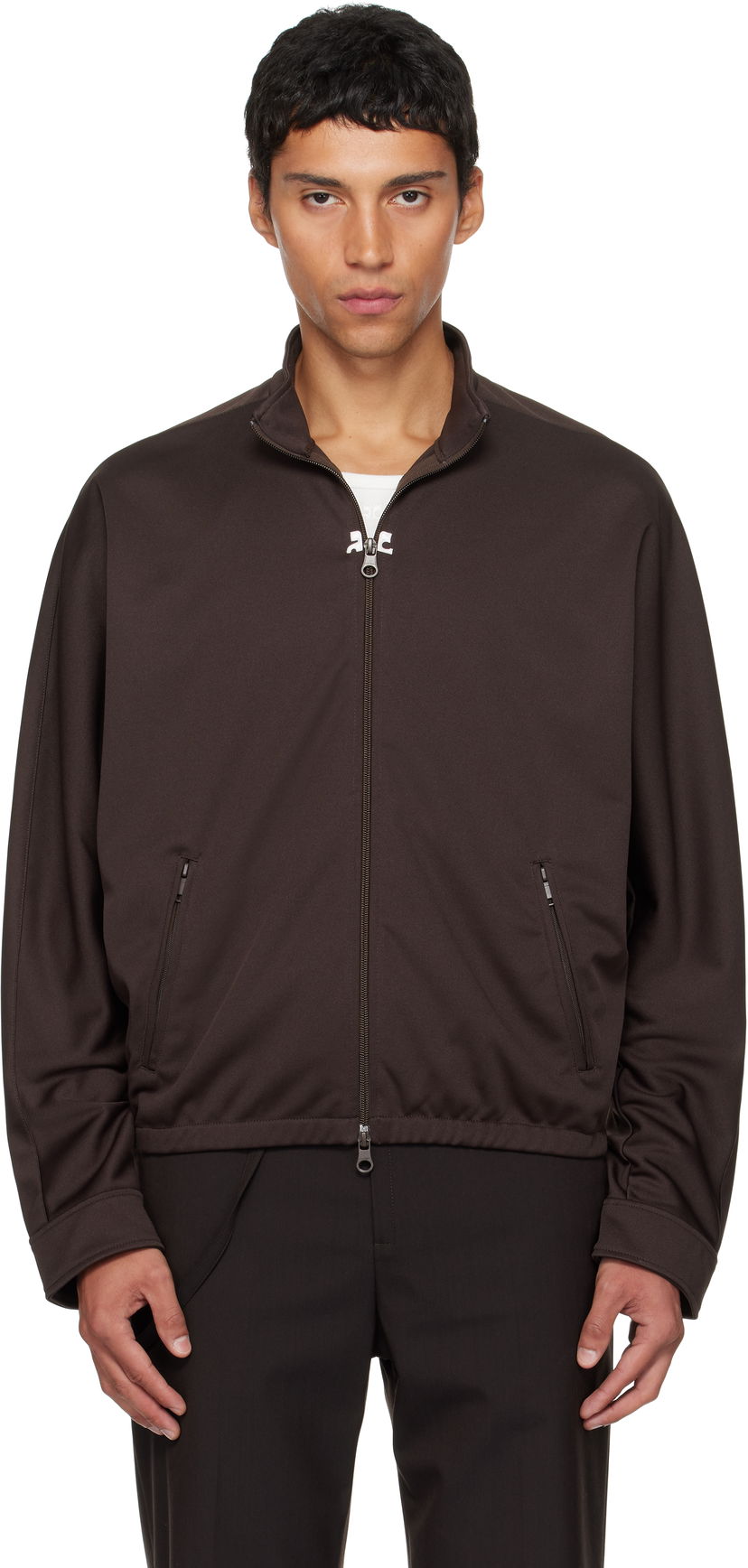 Takki Courrèges Courrèges Interlock Tracksuit Jacket Ruskea | 325JVE134JS0250