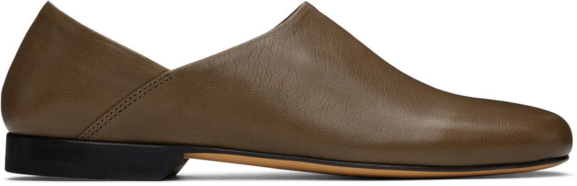Tennarit ja kengät LEMAIRE LEMAIRE Leather Slippers Vihreä | FO0144 LL0043