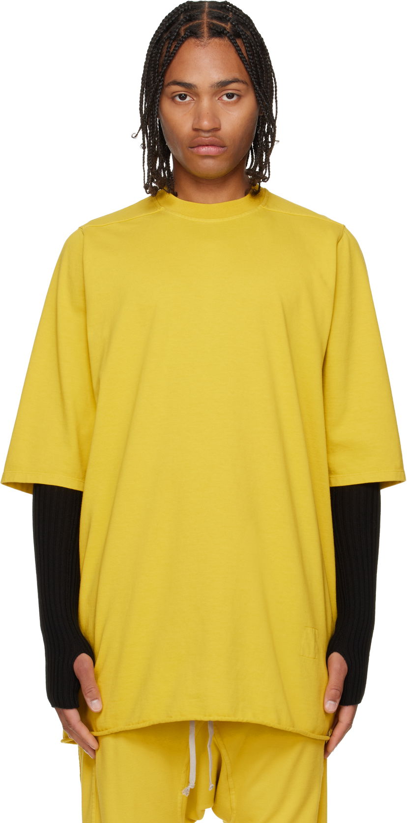 T-paita Rick Owens Concordians Jumbo SS T-shirt Keltainen | DU02E7274 RIG