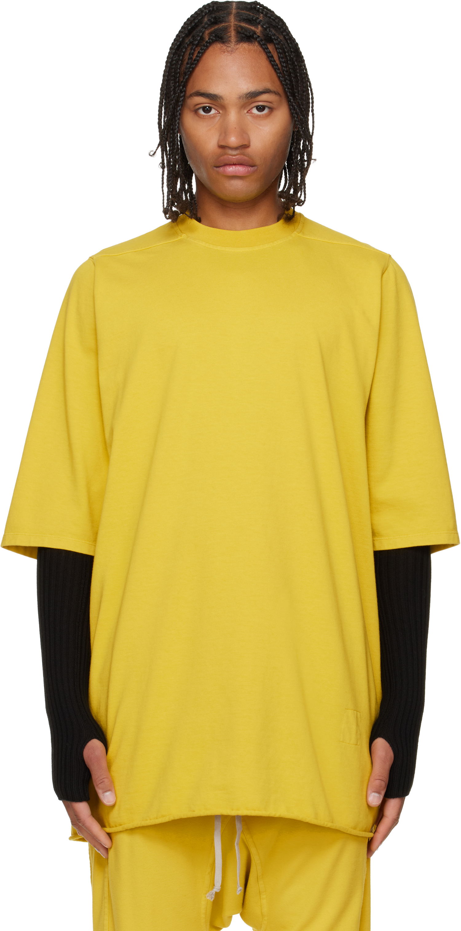 T-paita Rick Owens Concordians Jumbo SS T-shirt Keltainen | DU02E7274 RIG, 0