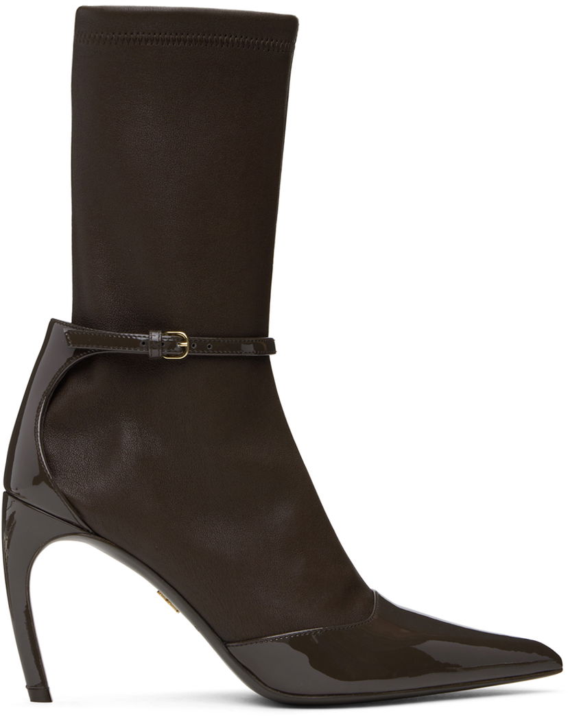 Vaatteet FERRAGAMO Ferragamo Pointed Ankle Boots Ruskea | 01H670 - 769263