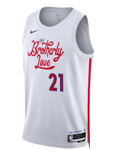 Jersey Nike NBA Dri-FIT Joel Embiid Philadelphia 76ers City Edition 2022 Swingman Jersey Valkoinen | DO9606-101