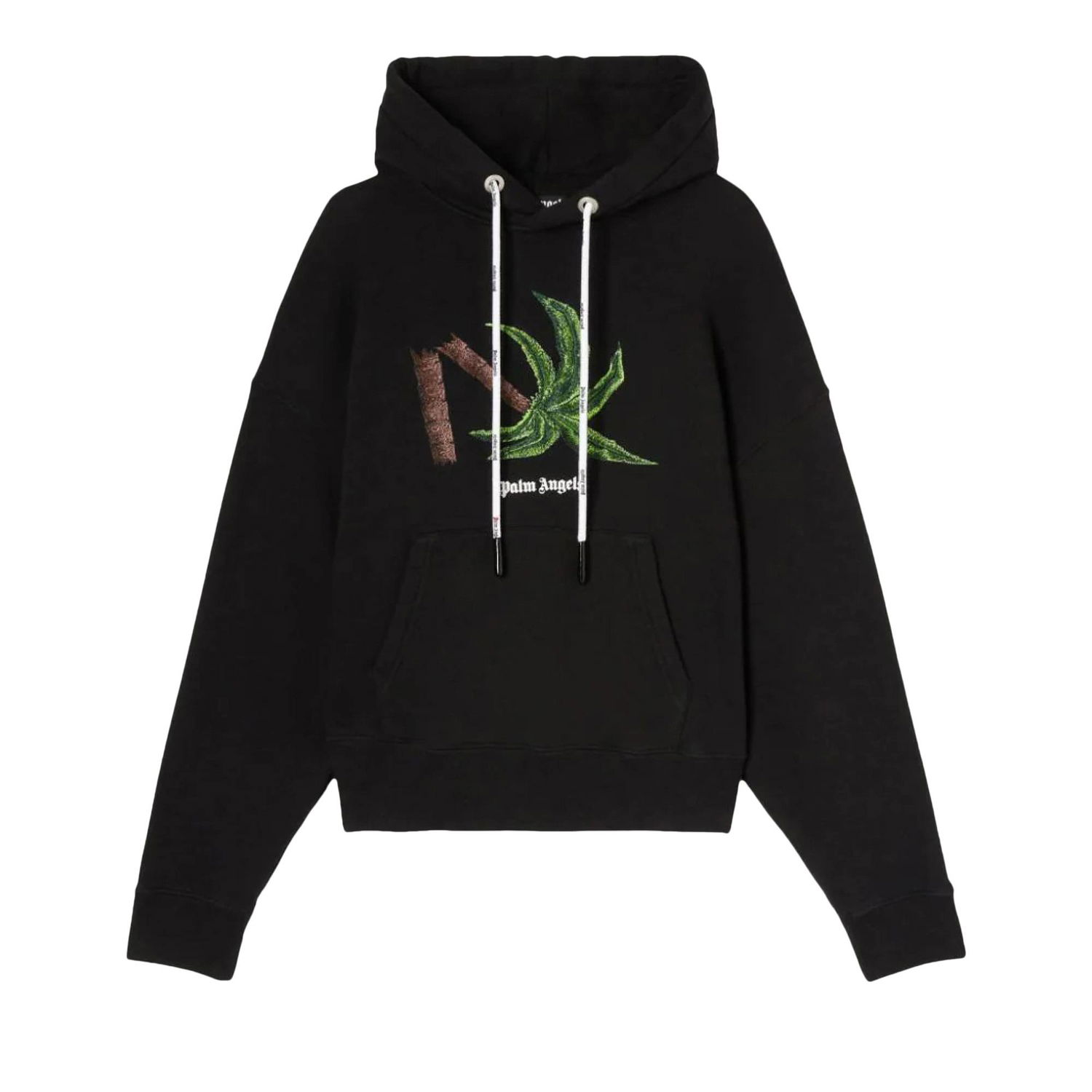 Huppari Palm Angels Broken Palm Hoodie Musta | PMBB058S22FLE0171055, 1