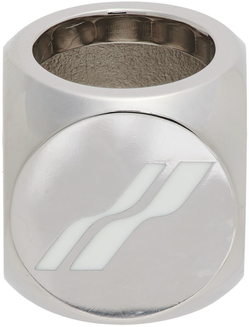Sormus We11done We11done Logo Dice Ring Metallinen | WD-AJ1-22-704-U-WH, 0
