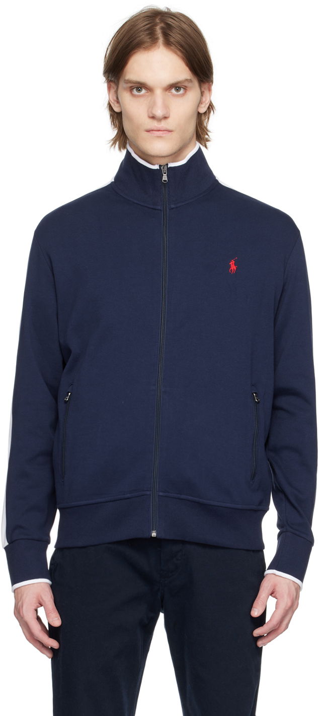 Huppari Polo by Ralph Lauren Polo Ralph Lauren Embroidered Track Jacket Tummansininen | 710743326004
