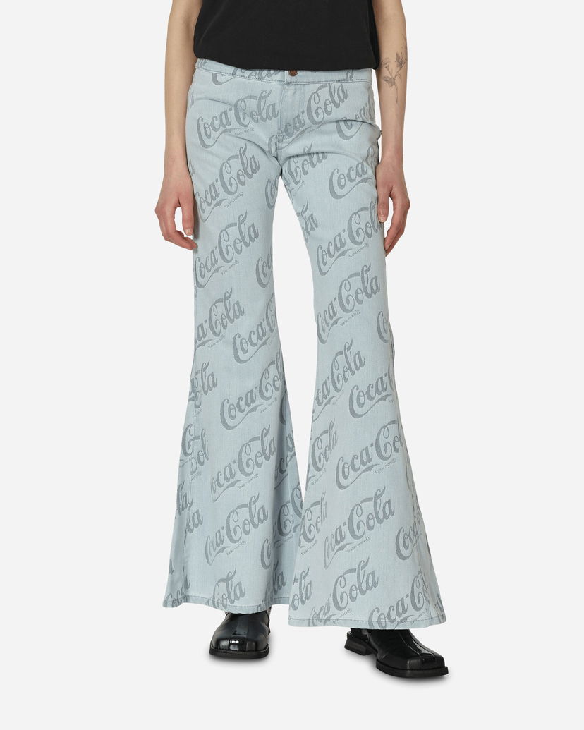 Jeans ERL Jacquard Denim Flare Pants Sininen | ERL08P014 1