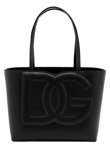 Kangaskassi Dolce & Gabbana Logo Leather Tote Bag Musta | BB7337AW576-80999
