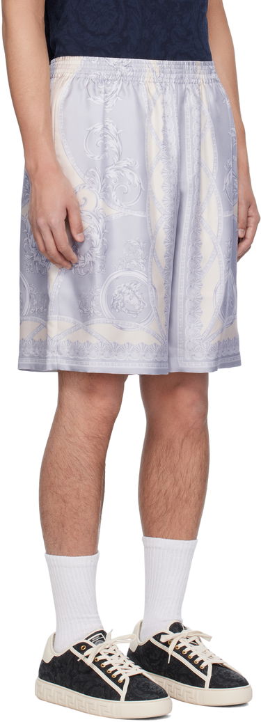 Shortsit Versace Versace 'La Coupe des Dieux' Silk Shorts Violetti | 1002476_1A11391, 1