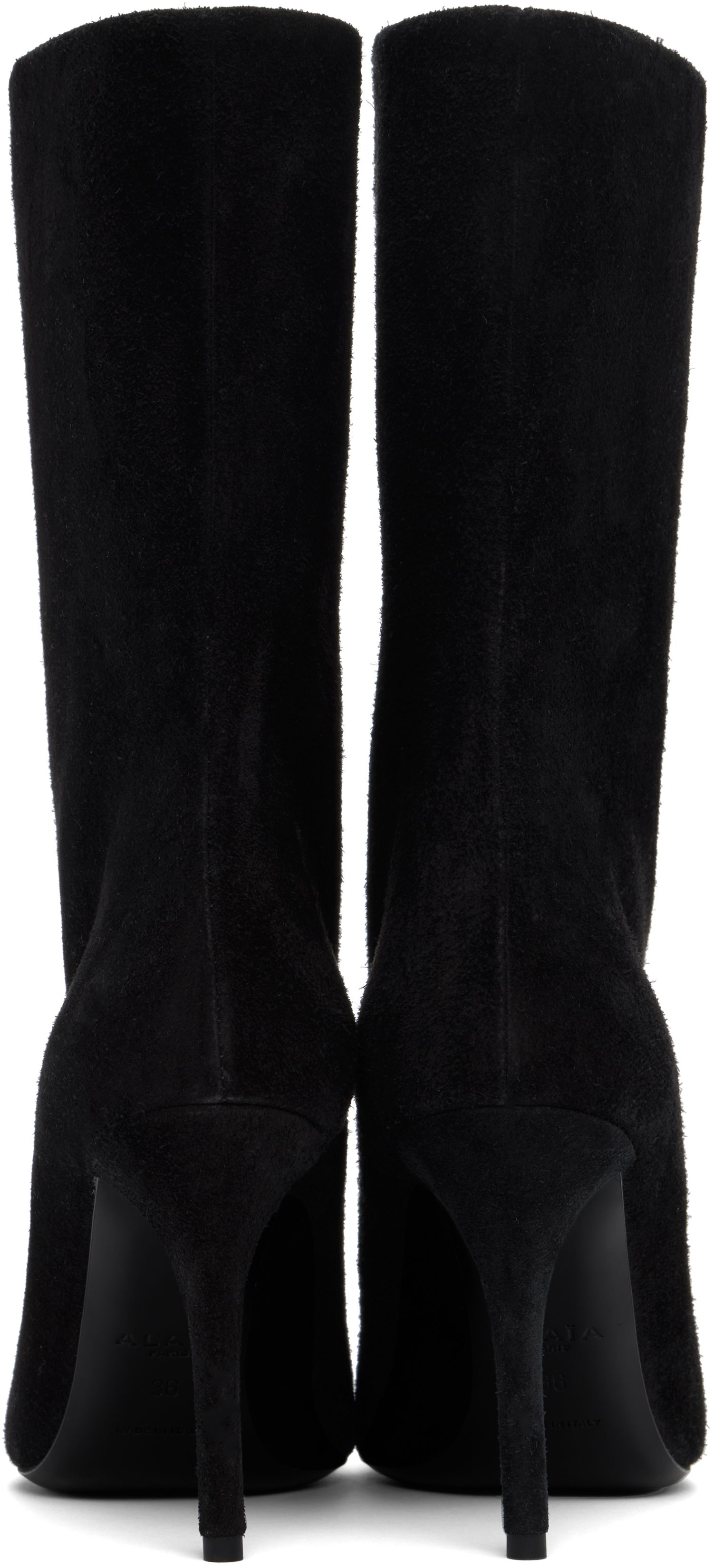 Vaatteet Alaïa ALAÏA Low 90 Suede Boots Musta | AA3B098CK177, 1