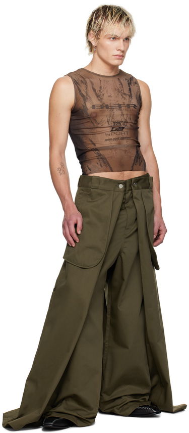 Housut Jean Paul Gaultier Jean Paul Gaultier x Shayne Oliver 'The Wrap' Wide-Leg Trousers Vihreä | 24/27-F-PA113P-C048-41, 4
