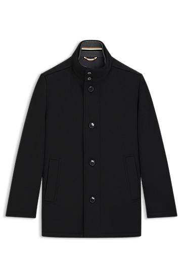 Takit BOSS Relaxed-fit coat in wool and cashmere Musta | 50549193