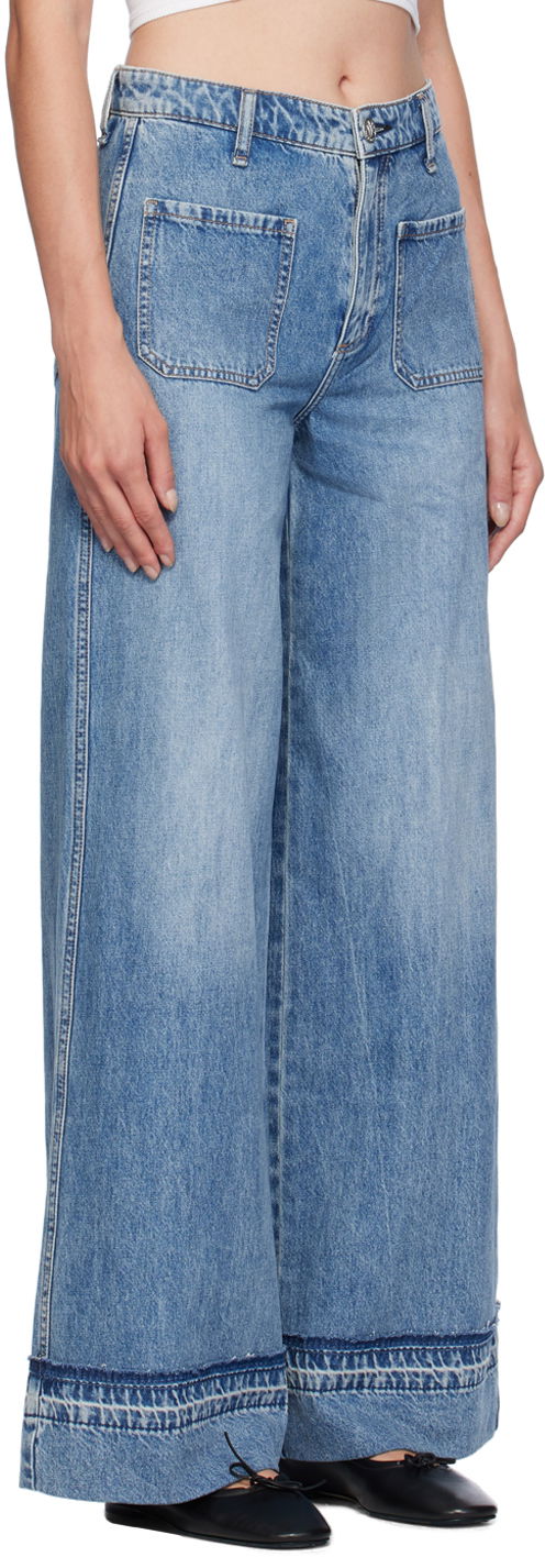 Jeans rag & bone Rag & Bone Marina Wide Leg Jeans Sininen | WDD24F2641F2LI, 1