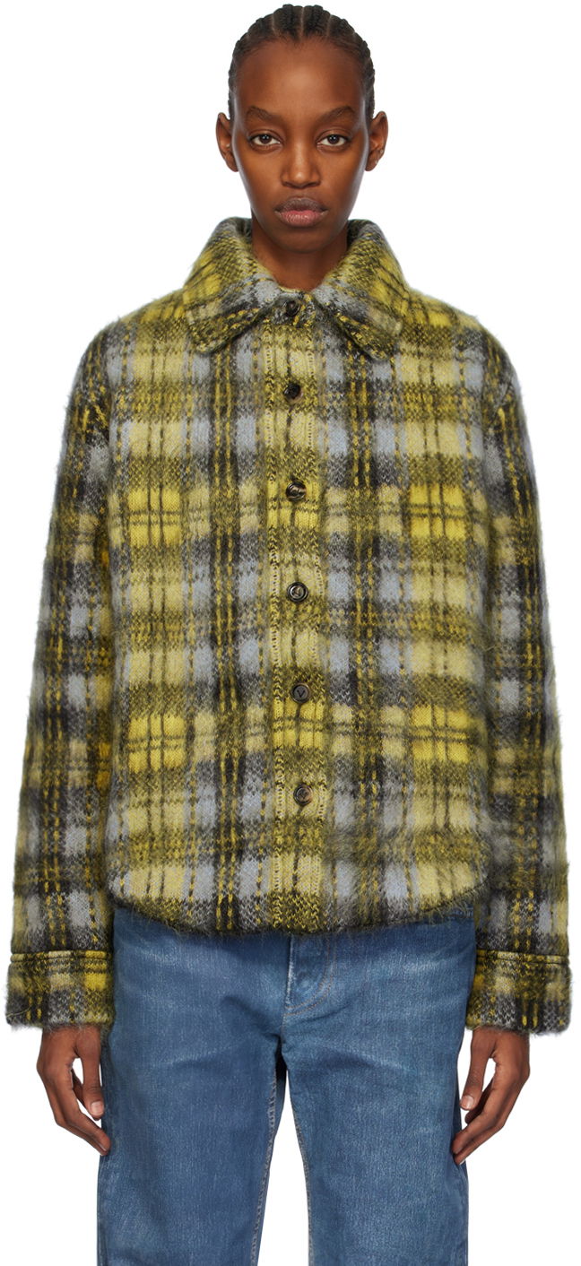 Takki Bottega Veneta Brushed Jacket Keltainen | 770799 V3ML0