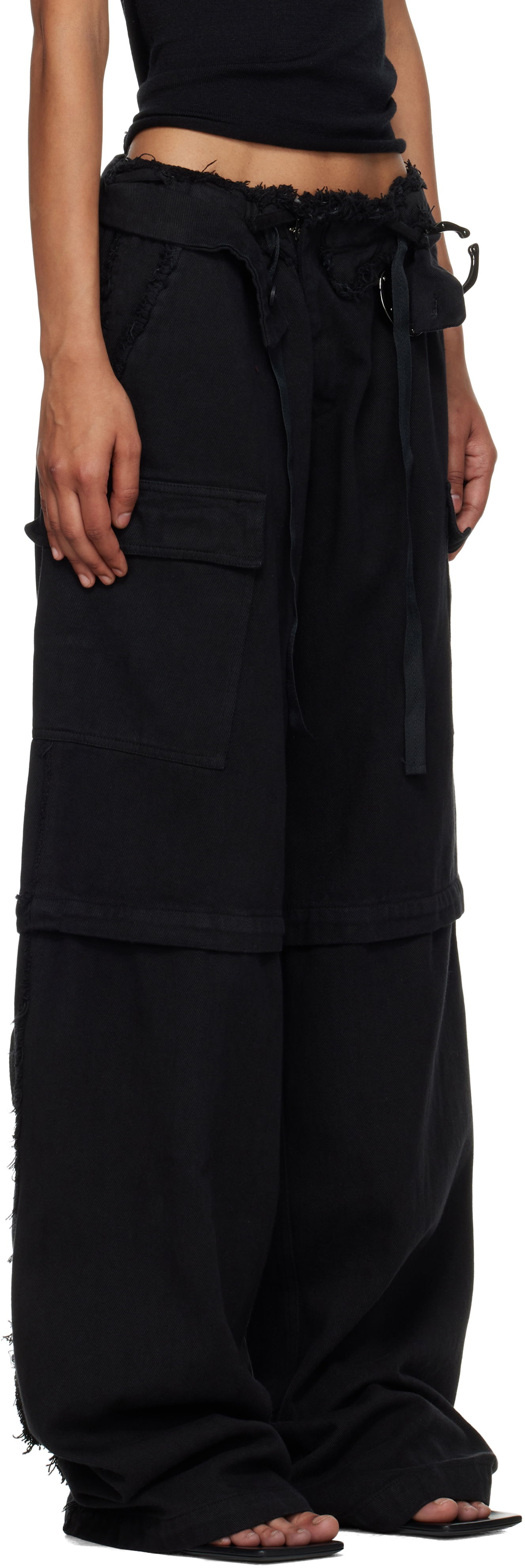 Cargo housut Ottolinger Ottolinger Baggy Cargo Pants Musta | 109-200306-02, 1