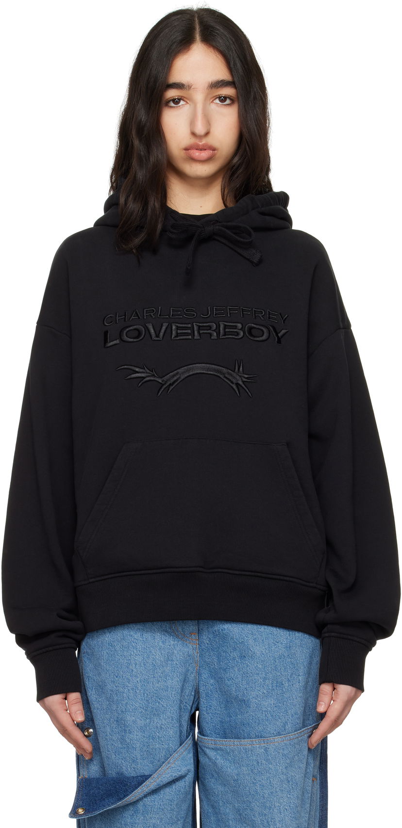Huppari Charles Jeffrey Loverboy Charles Jeffrey LOVERBOY Logo Hoodie Musta | 54100401