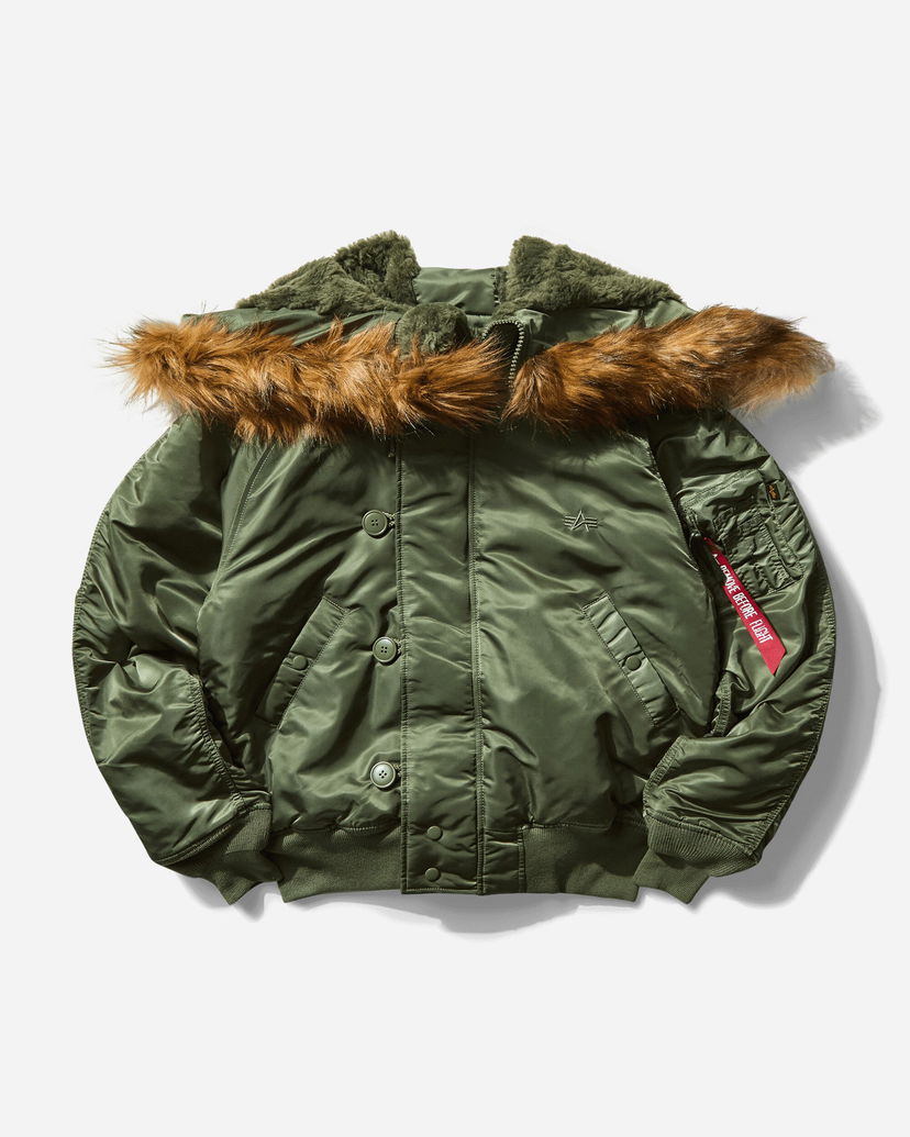 Bomber-takki Alpha Industries N-2B Heritage Winter Jacket Vihreä | 100105AI 01
