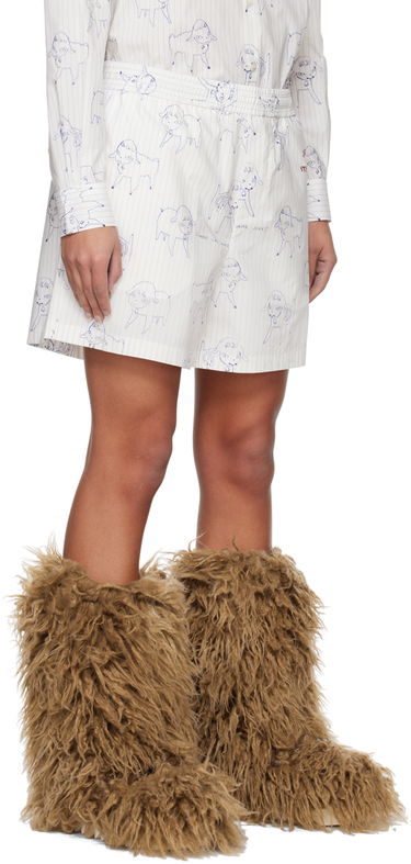 Nyrkkeilijät Stella McCartney Stella McCartney Sheep Can Never Sleep Print Shorts Valkoinen | 6030333BSSH7, 1