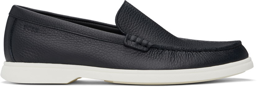 Tennarit ja kengät BOSS BOSS Tumbled Leather Loafers Musta | 50536173
