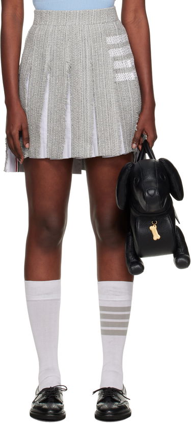 Hame Thom Browne Thom Browne Classic Pleated 4-Bar Miniskirt Harmaa | FGC724T-F0512, 0