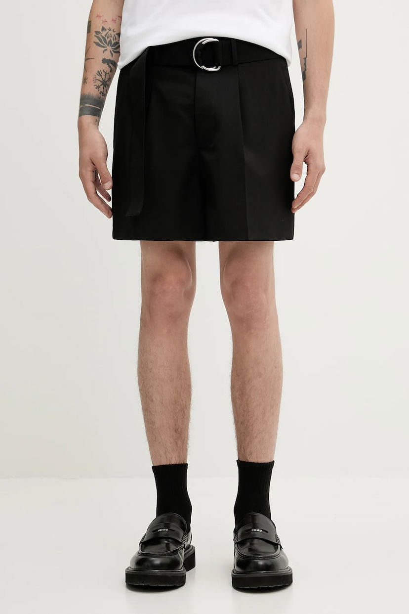 Shortsit Nanushka Nanushka Ollie Wool Blend Shorts Musta | NM25SSST12699