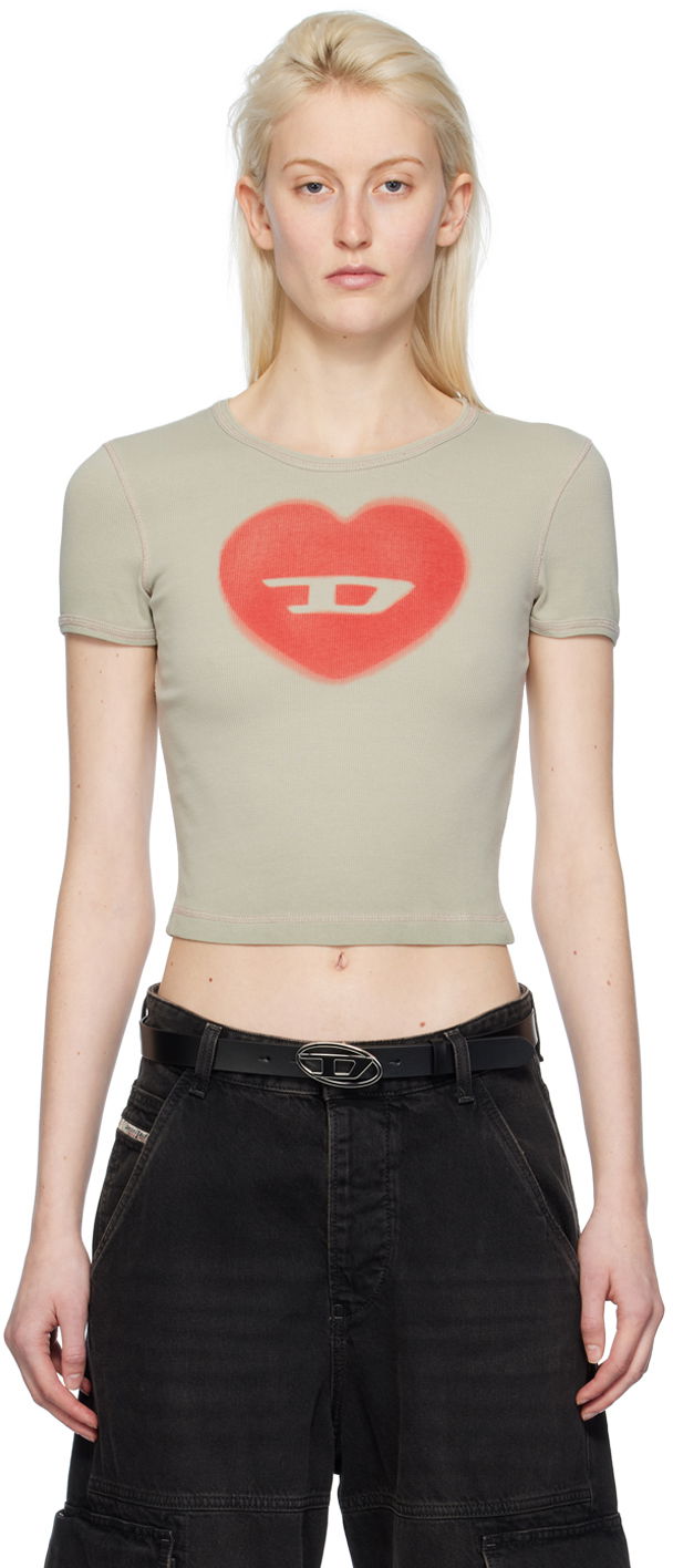T-paita Diesel T-Ele T-Shirt Vihreä | A12836 0SQAD