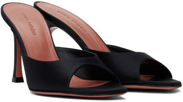 Asusteet Amina Muaddi Amina Muaddi Alexa Slipper 90 Heeled Sandals Musta | ALEXA SLIPPER SR SATIN, 3
