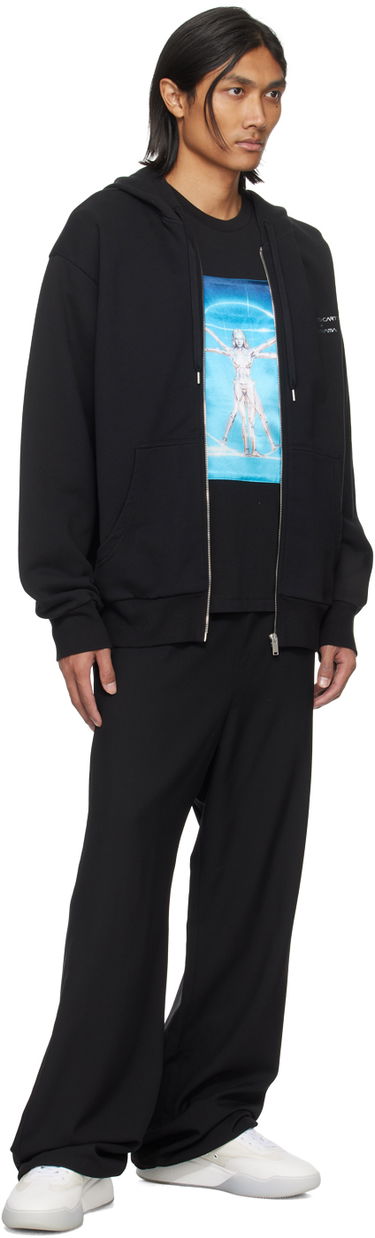 Huppari Stella McCartney Robot Zip-Up Hoodie Musta | 6J02743SPY81, 3