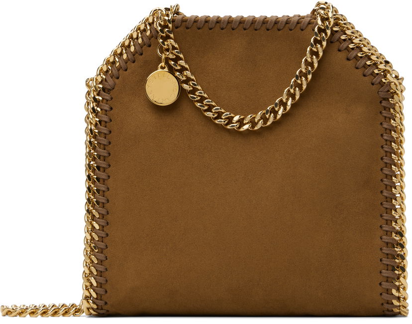 Käsilaukku Stella McCartney Stella McCartney Falabella Tiny Suede Chain Bag Ruskea | 391698WP0543