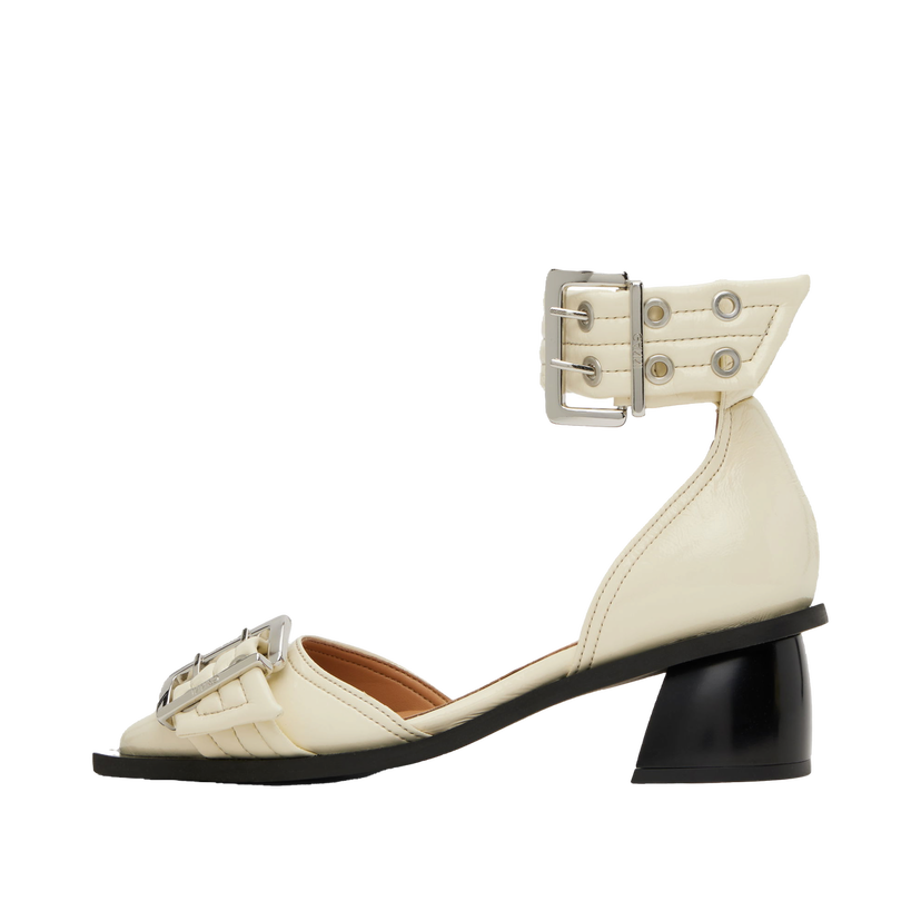 Tennarit ja kengät GANNI GANNI Buckle Open Cut Heels Valkoinen | S2902