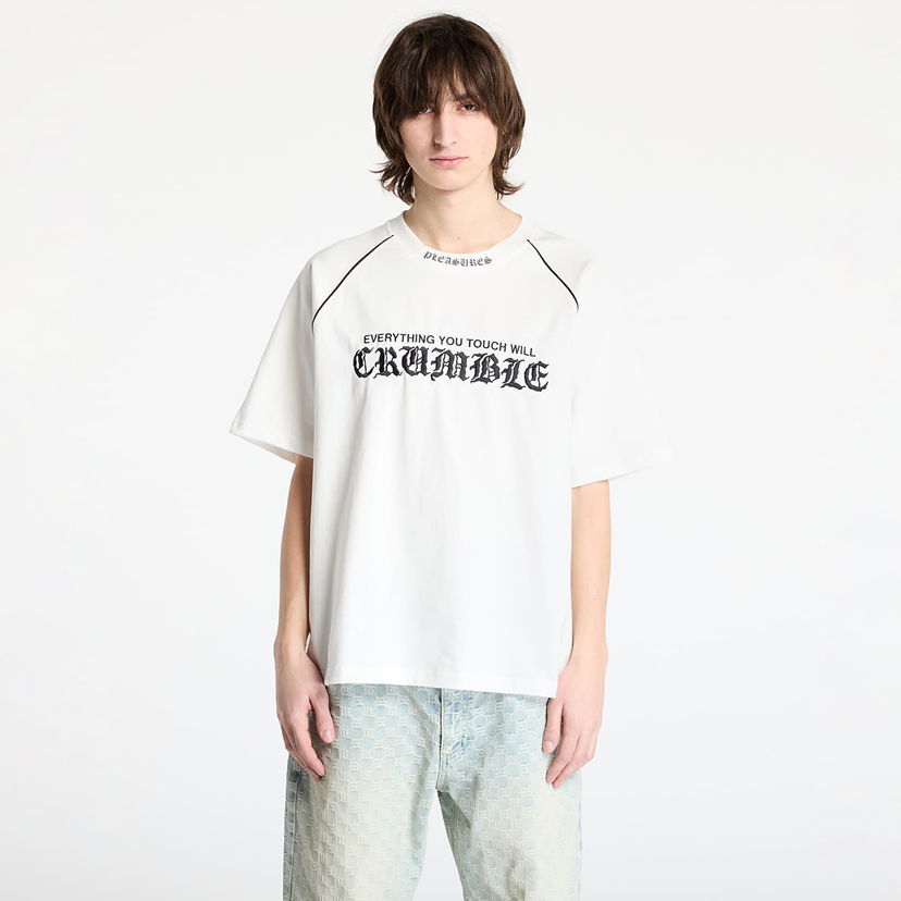 T-paita Pleasures PLEASURES Crumble Heavyweight Raglan T-Shirt Valkoinen | P25SP026 WHITE