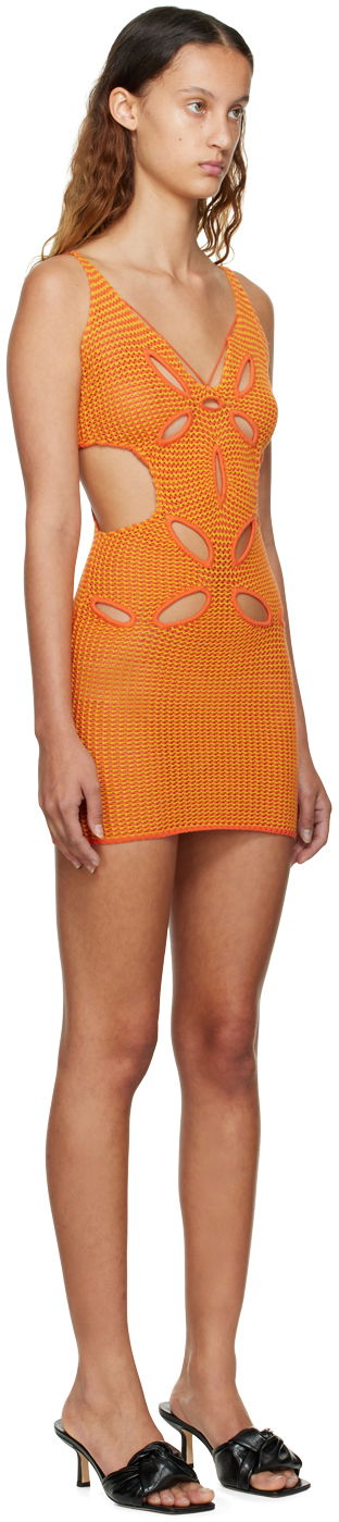 Mekko GUIZIO Guizio Knit Mini Dress Oranssi | MD 1, 1