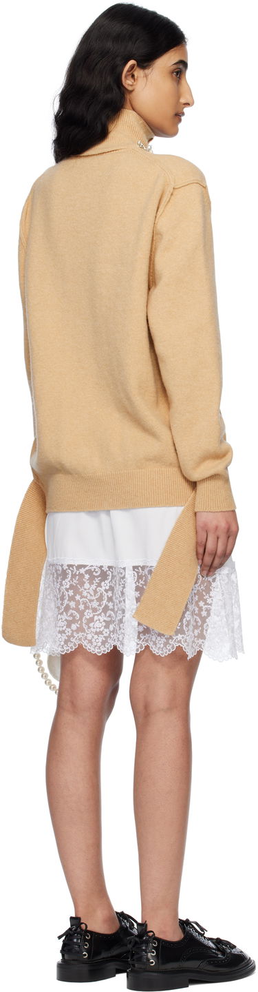 Mekko Simone Rocha Simone Rocha Embellished Window Zip Cardigan Beige | LMK4BW 0660, 2
