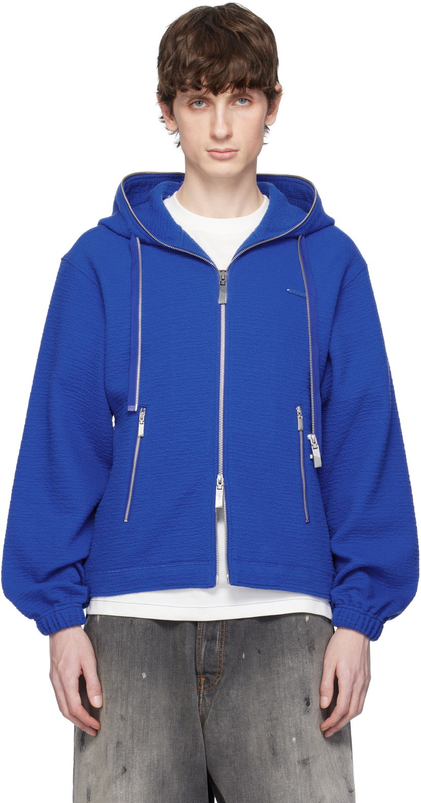 Huppari ADER ERROR ADER error Realce Product. 31 Zip-Up Hoodie Sininen | BO01SSHD0402BL