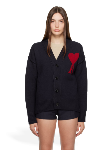 Villapaita AMI Cardigan Tummansininen | UKC006.018