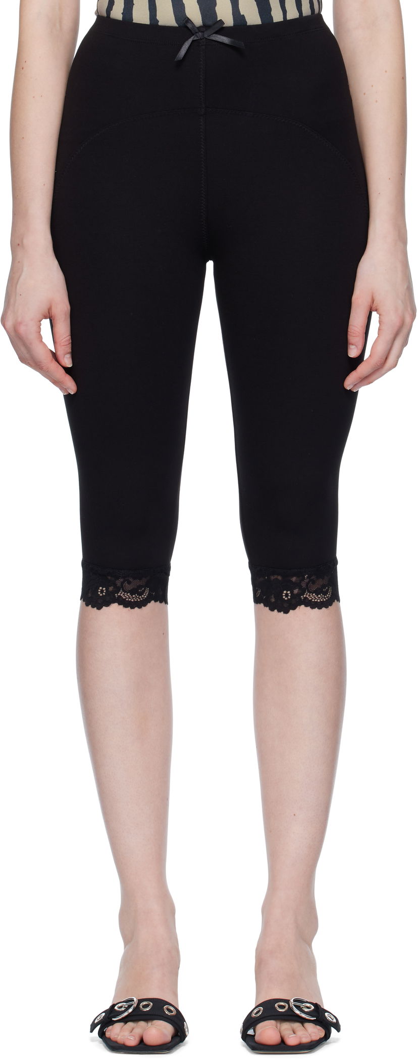 Leggingsit Miaou Miaou Billy Capri Short Leggings Musta | 3012PONBLK